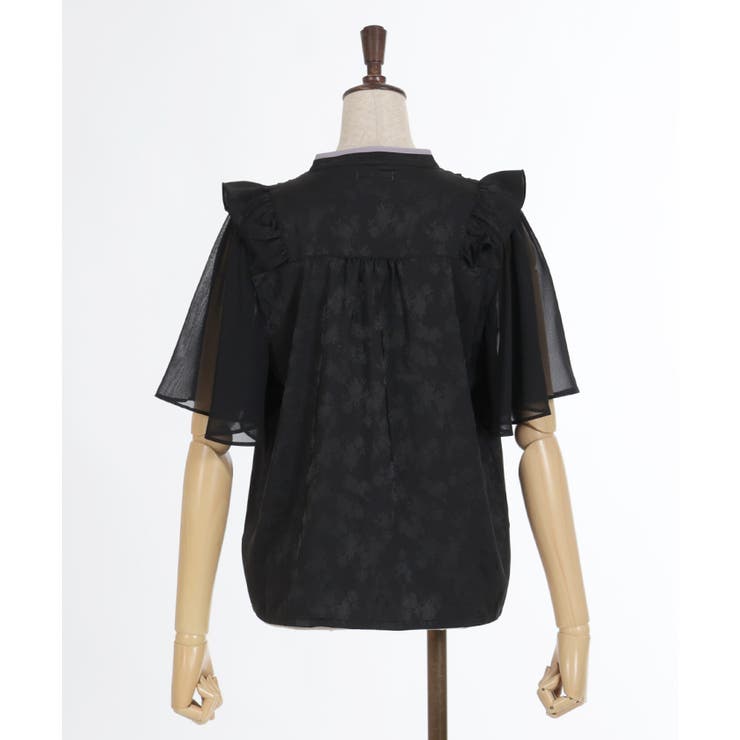 オリエンタルチャイナジャガードブラウス[品番：IGAW0005012