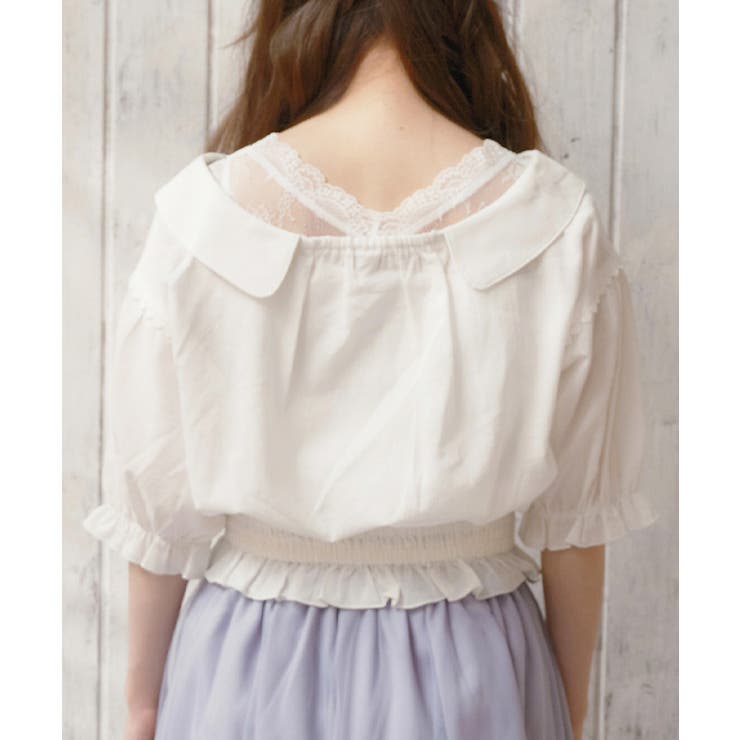 花刺繍2WAYシフォンブラウス | outlet | axes femme online shop