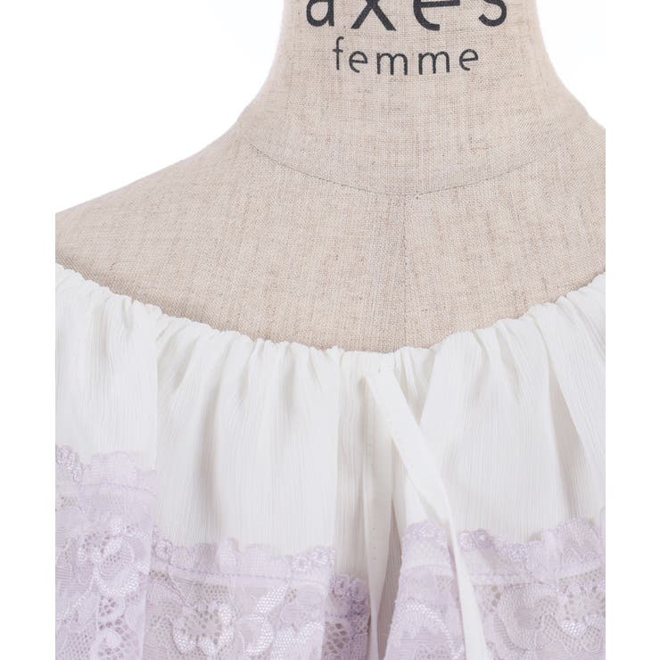 配色レース楊柳フリルブラウス | axes femme | 詳細画像22 