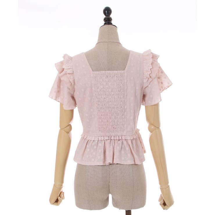 アイレットレースビスチェブラウス[品番：IGAW0003614]｜axes femme