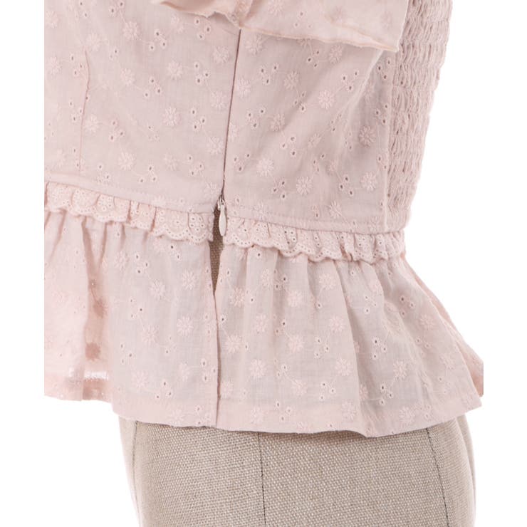 アイレットレースビスチェブラウス[品番：IGAW0003614]｜axes femme