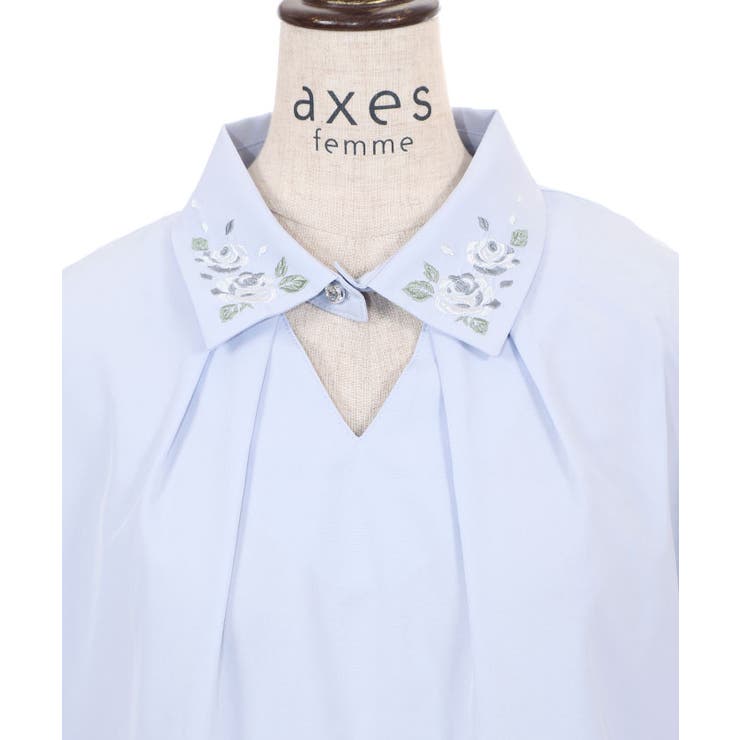 薔薇刺繍フレア袖ブラウス | axes femme | 詳細画像20 