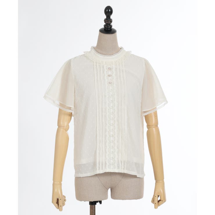 フレア袖ドットドビーBL | axes femme | 詳細画像16