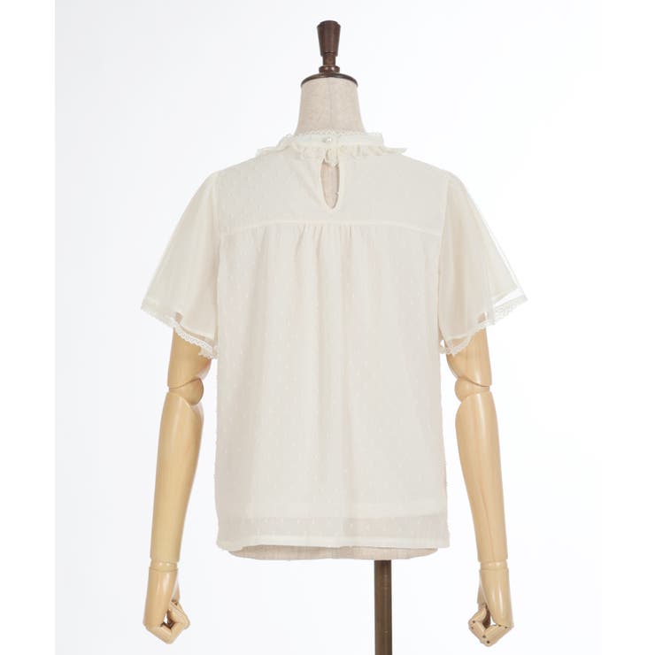 フレア袖ドットドビーBL | axes femme | 詳細画像18