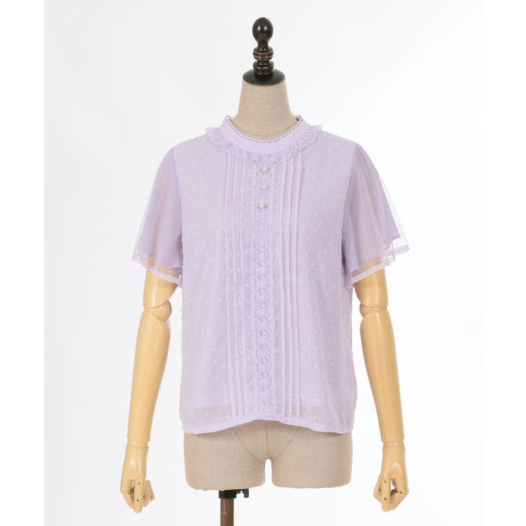 フレア袖ドットドビーBL | axes femme | 詳細画像24