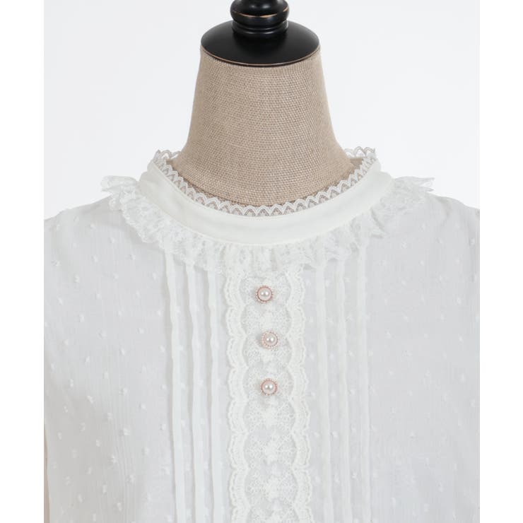 フレア袖ドットドビーBL | axes femme | 詳細画像7