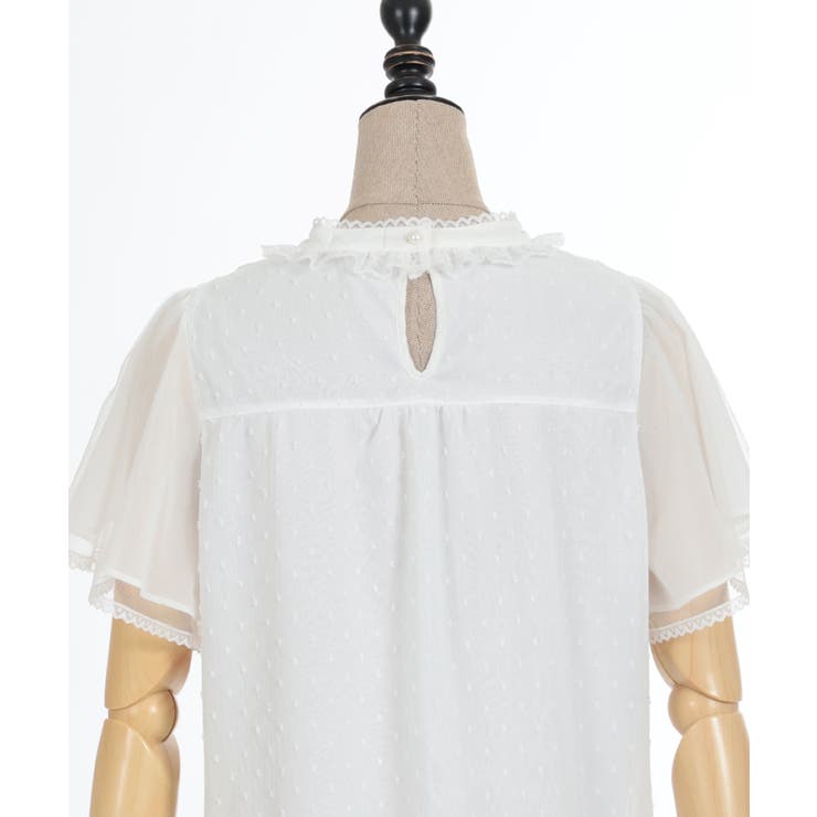 フレア袖ドットドビーBL | axes femme | 詳細画像8