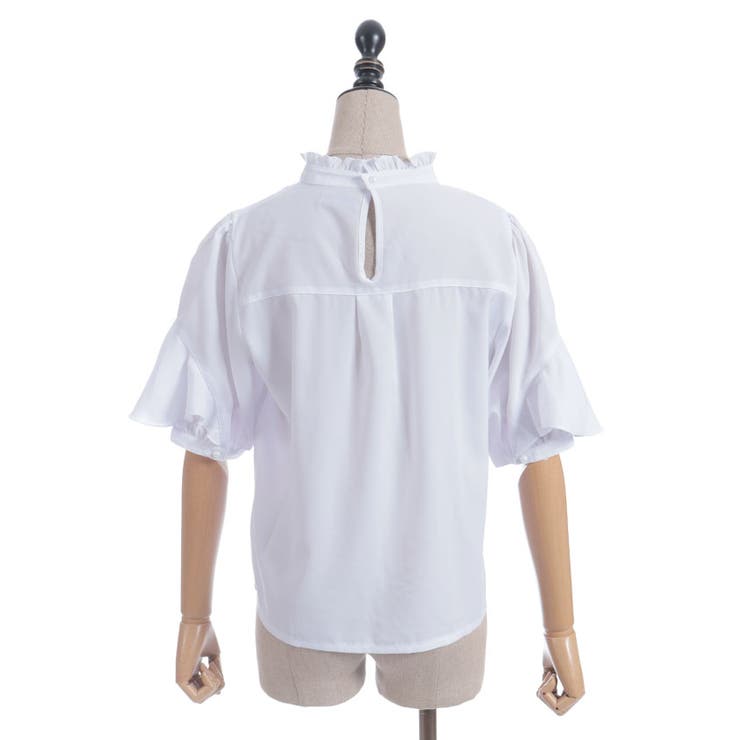 レースアップラッフルブラウス | axes femme | 詳細画像17 