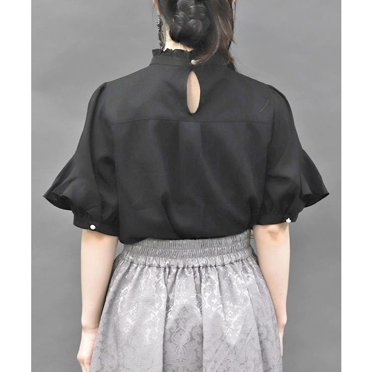 レースアップラッフルブラウス | axes femme | 詳細画像3 