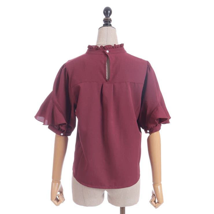 レースアップラッフルブラウス | axes femme | 詳細画像8 