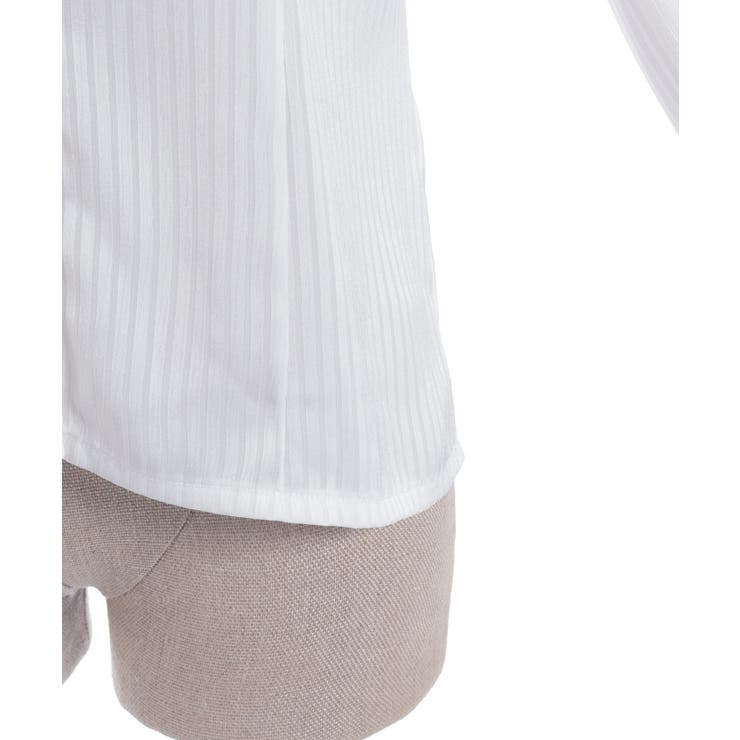 シャドーストライプフリルブラウス | axes femme | 詳細画像13 