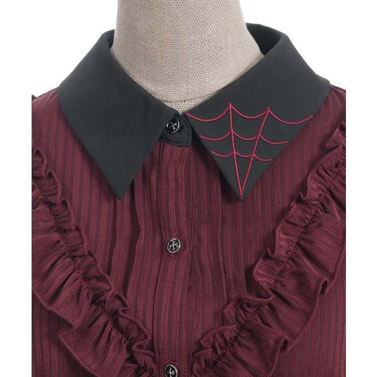 シャドーストライプフリルブラウス | axes femme | 詳細画像22 