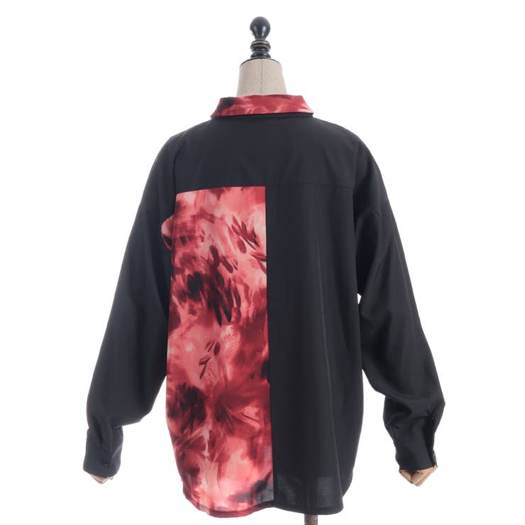 マーブルバイカラーシャツ[品番：IGAW0007015]｜axes femme