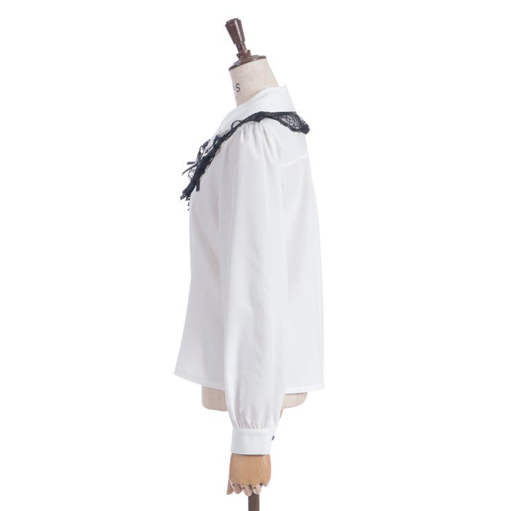 クロス刺繍ビッグ襟ブラウス | axes femme | 詳細画像13 