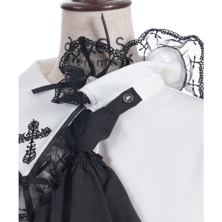 クロス刺繍ビッグ襟ブラウス | axes femme | 詳細画像17 