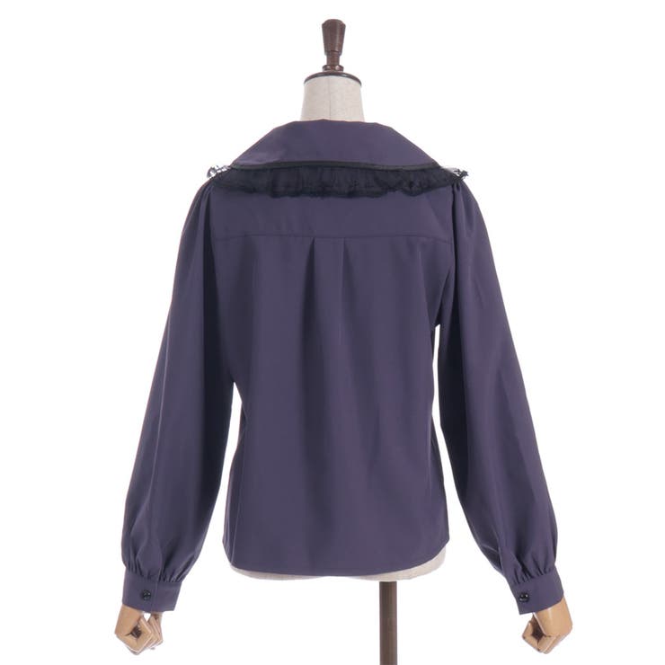 クロス刺繍ビッグ襟ブラウス | axes femme | 詳細画像21 