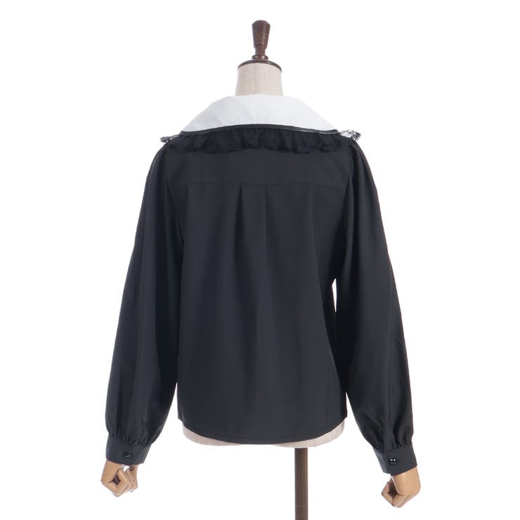 クロス刺繍ビッグ襟ブラウス | axes femme | 詳細画像29 