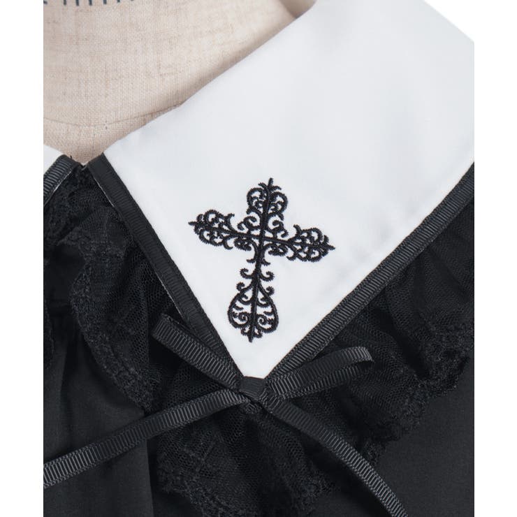 クロス刺繍ビッグ襟ブラウス | axes femme | 詳細画像30 