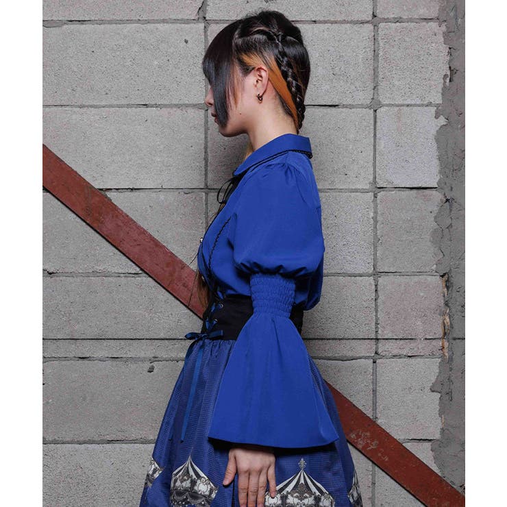 フレア袖レースアップブラウス | axes femme | 詳細画像2 