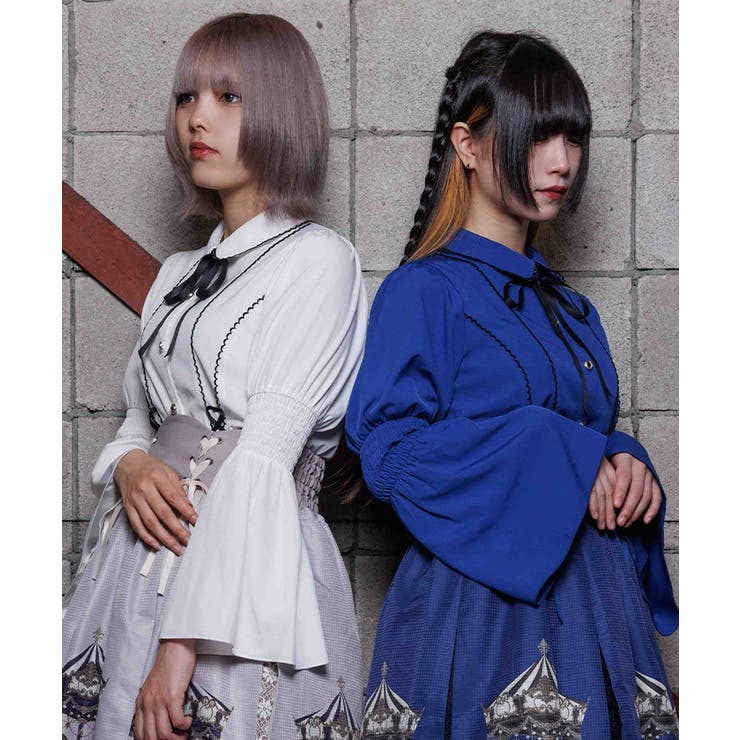 フレア袖レースアップブラウス | axes femme | 詳細画像5 