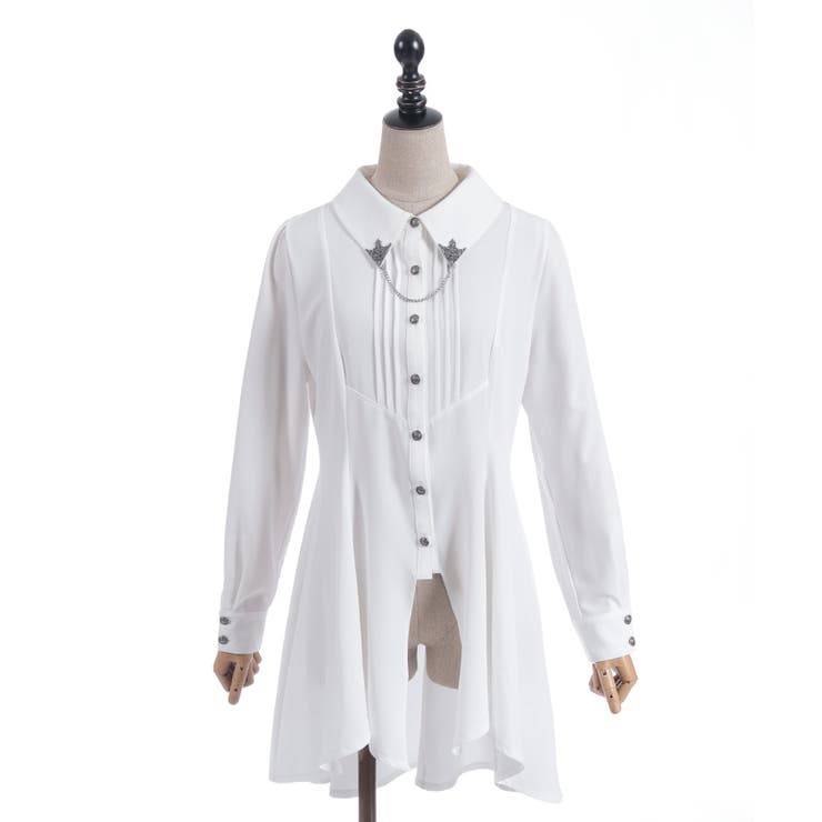 襟金具フィッシュテールブラウス | axes femme | 詳細画像18 