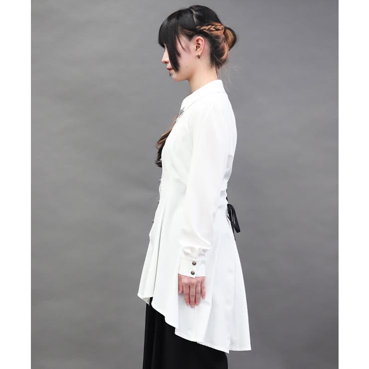 襟金具フィッシュテールブラウス | axes femme | 詳細画像2 