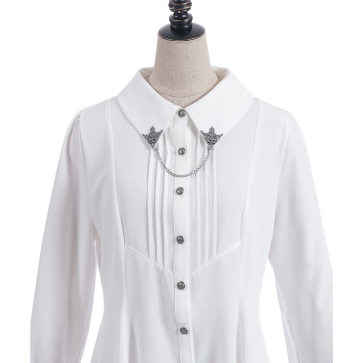 襟金具フィッシュテールブラウス | axes femme | 詳細画像21 