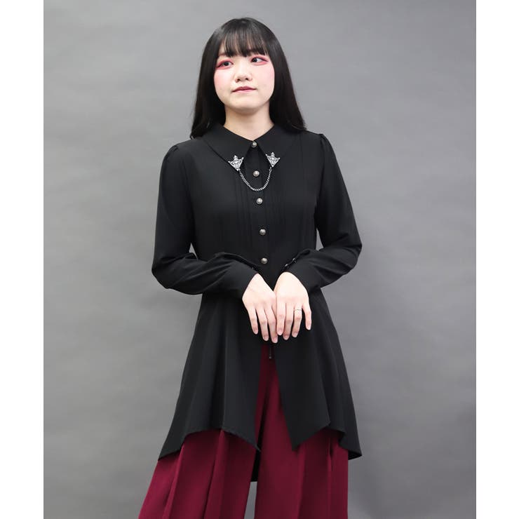 襟金具フィッシュテールブラウス | axes femme | 詳細画像4 