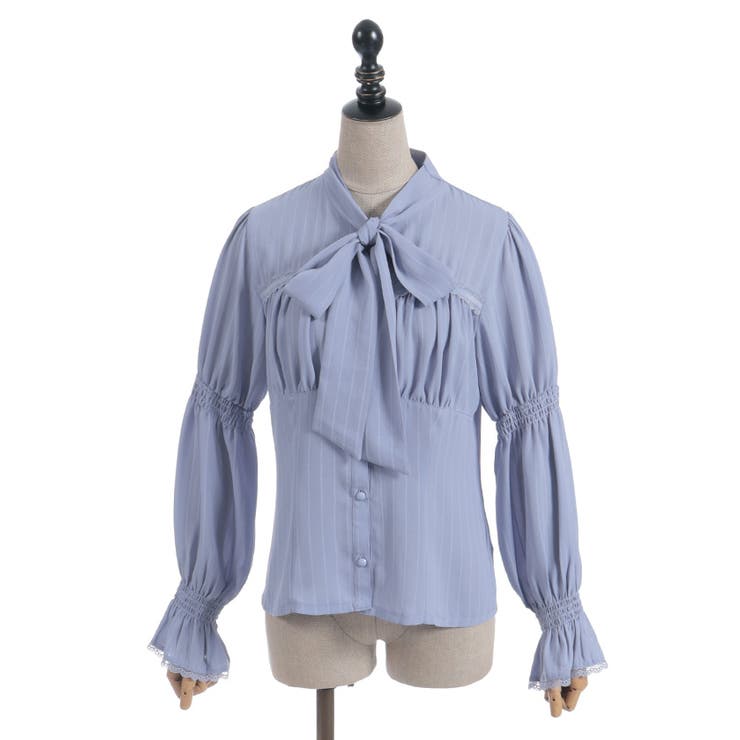 シャーリングボウタイブラウス | axes femme | 詳細画像15 