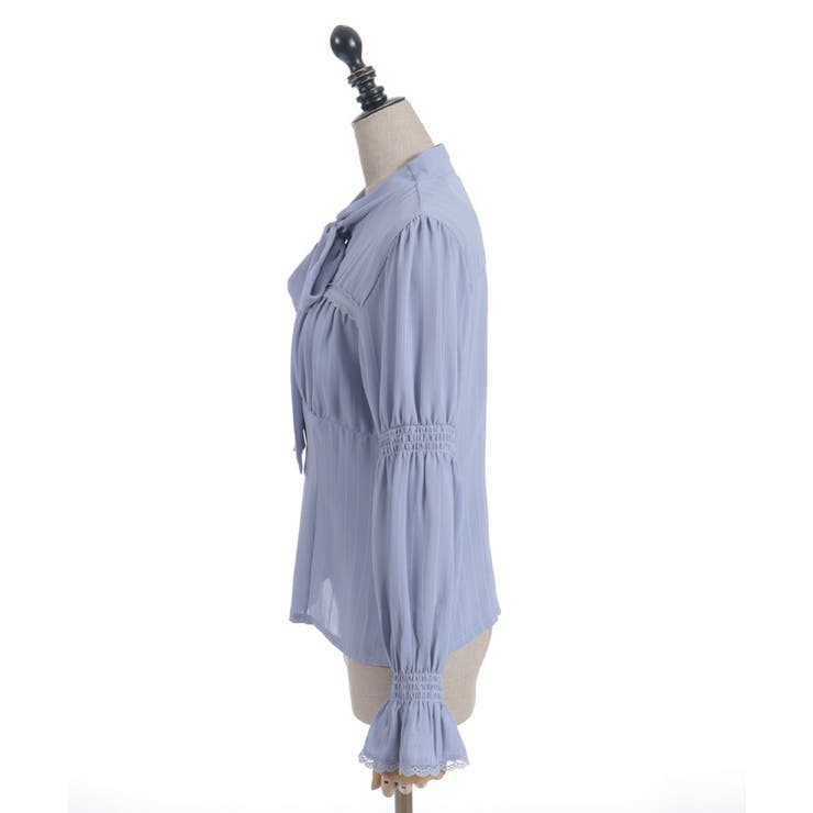 シャーリングボウタイブラウス | axes femme | 詳細画像16 