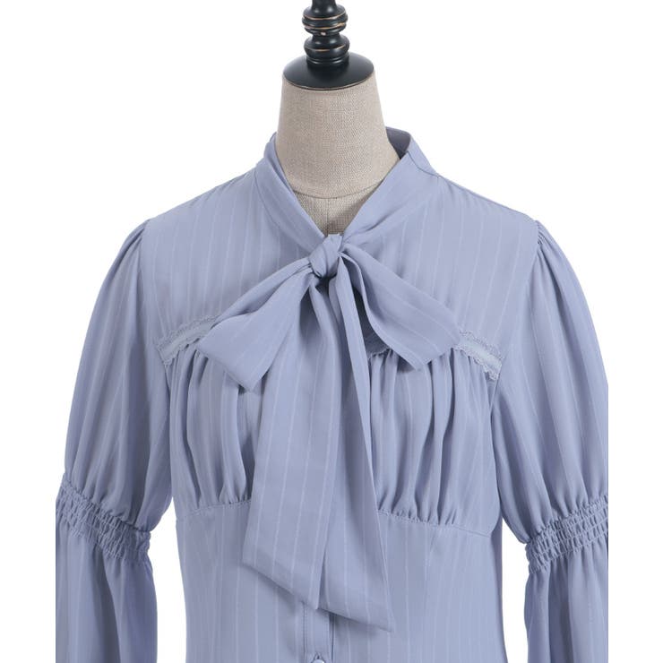 シャーリングボウタイブラウス | axes femme | 詳細画像18 