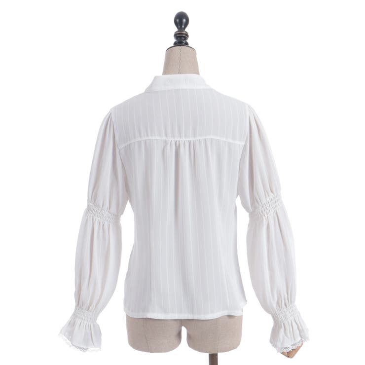 シャーリングボウタイブラウス | axes femme | 詳細画像24 