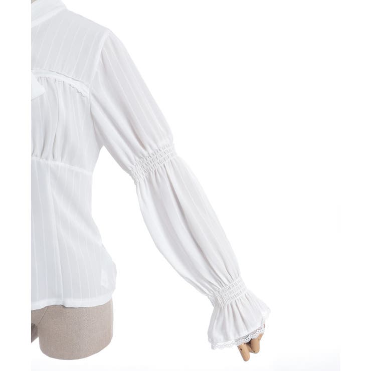 シャーリングボウタイブラウス | axes femme | 詳細画像29 