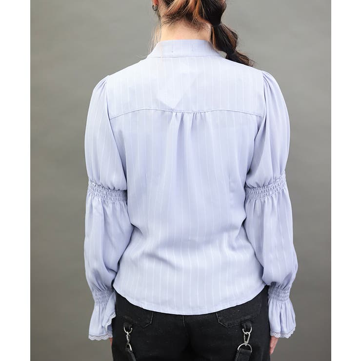 シャーリングボウタイブラウス | axes femme | 詳細画像3 