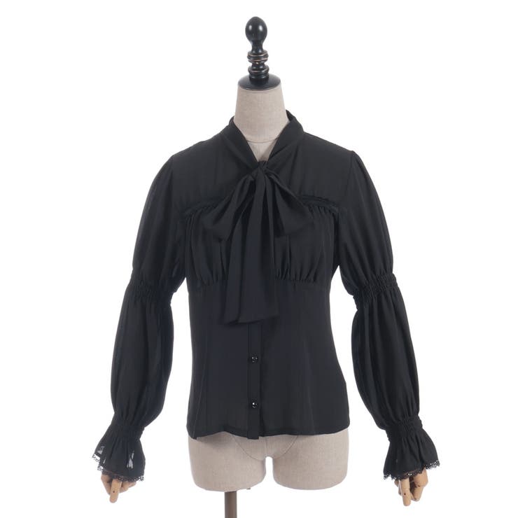 シャーリングボウタイブラウス | axes femme | 詳細画像8 