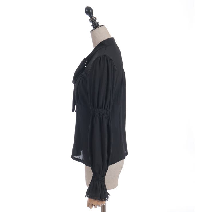 シャーリングボウタイブラウス | axes femme | 詳細画像9 