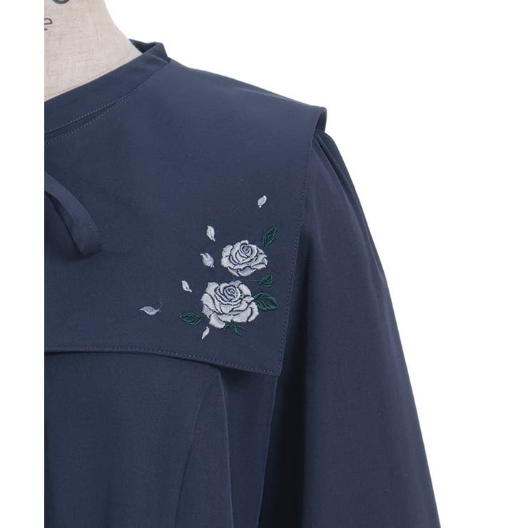 薔薇刺繍付け襟セットブラウス[品番：IGAW0005881]｜axes femme