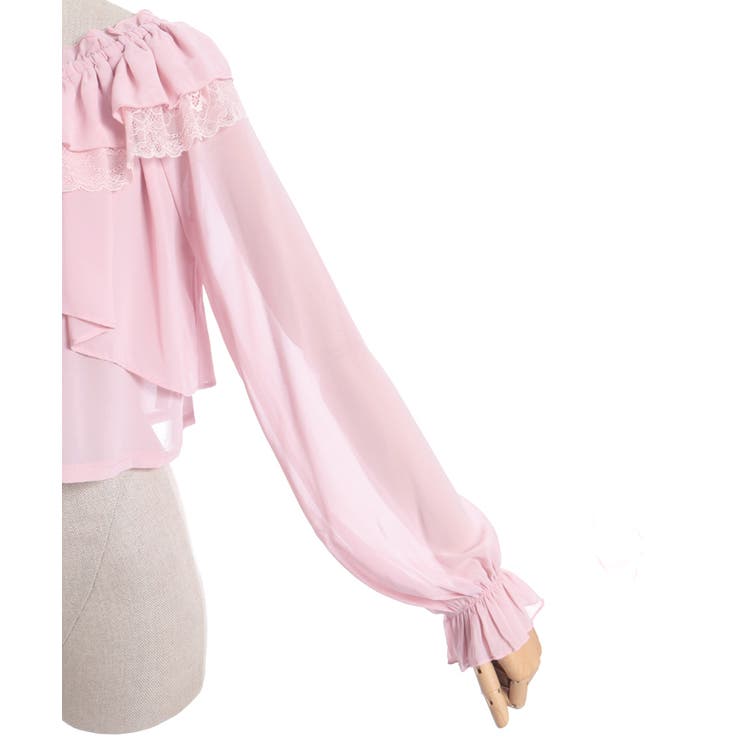 オフショルシフォンブラウス | axes femme | 詳細画像13 