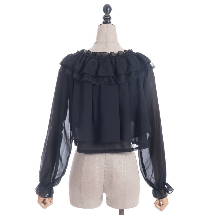 オフショルシフォンブラウス | axes femme | 詳細画像24 