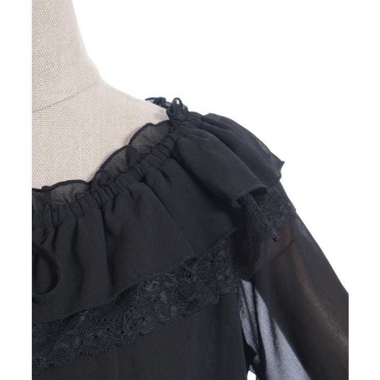 オフショルシフォンブラウス | axes femme | 詳細画像27 