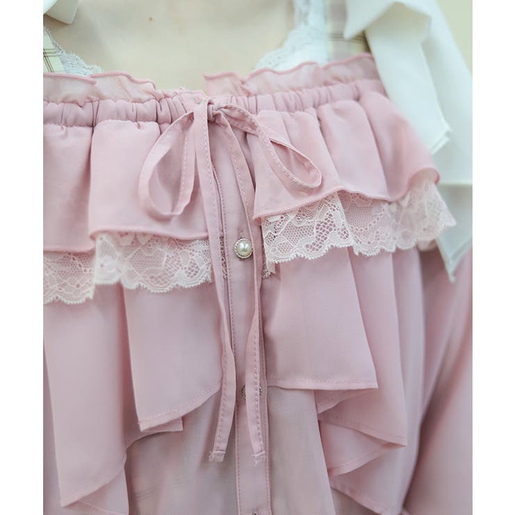 オフショルシフォンブラウス | axes femme | 詳細画像5 