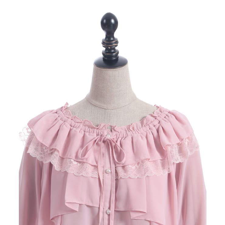 オフショルシフォンブラウス | axes femme | 詳細画像9 