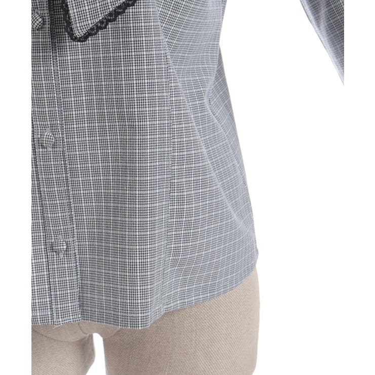 配色ピコレースボウタイブラウス | axes femme | 詳細画像12 