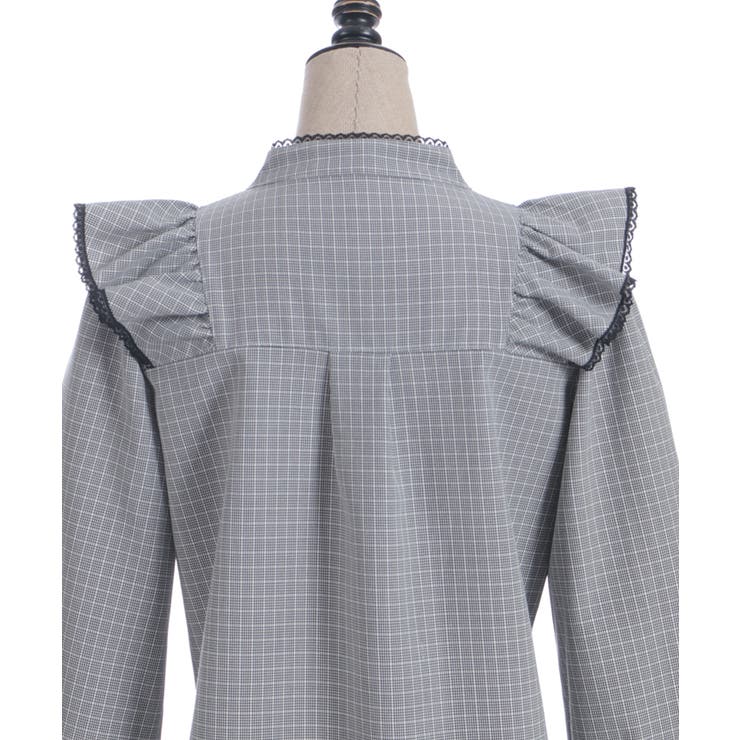 配色ピコレースボウタイブラウス | axes femme | 詳細画像14 