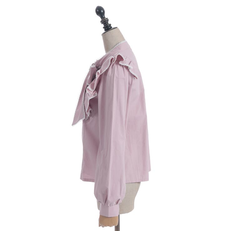 配色ピコレースボウタイブラウス | axes femme | 詳細画像17 