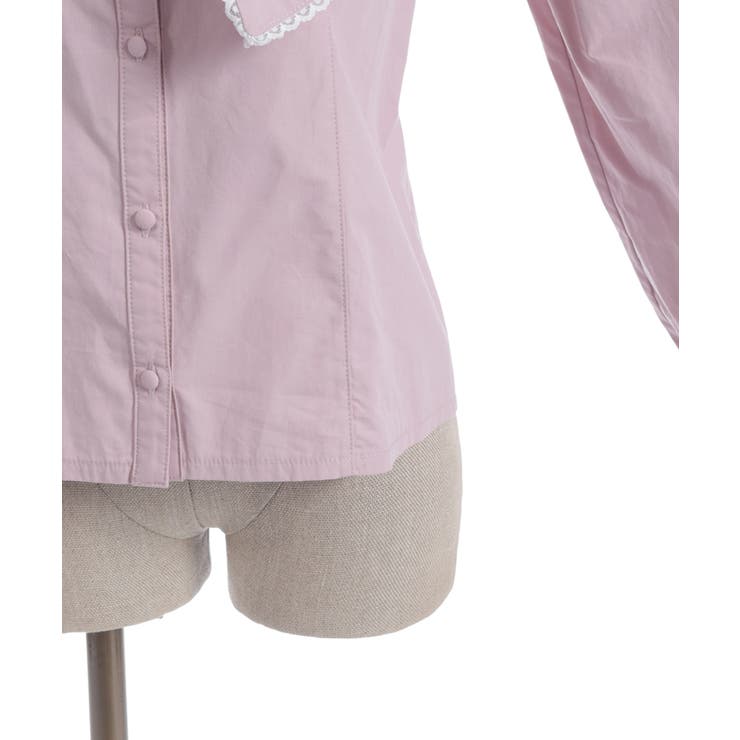 配色ピコレースボウタイブラウス | axes femme | 詳細画像20 