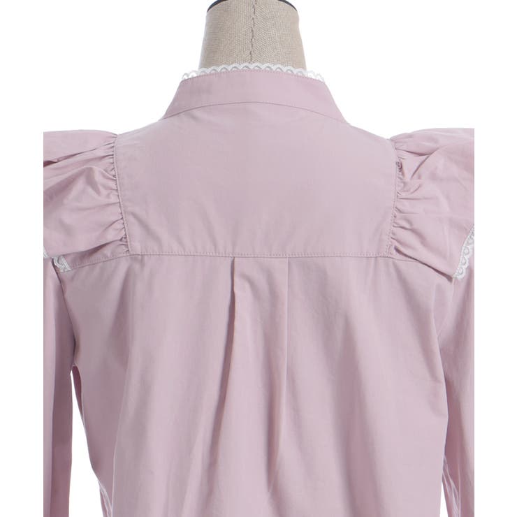 配色ピコレースボウタイブラウス | axes femme | 詳細画像21 