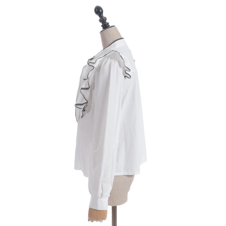 配色ピコレースボウタイブラウス | axes femme | 詳細画像25 