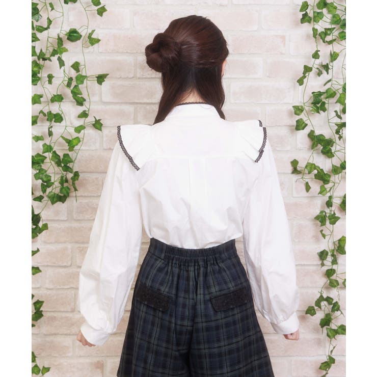 配色ピコレースボウタイブラウス | axes femme | 詳細画像3 