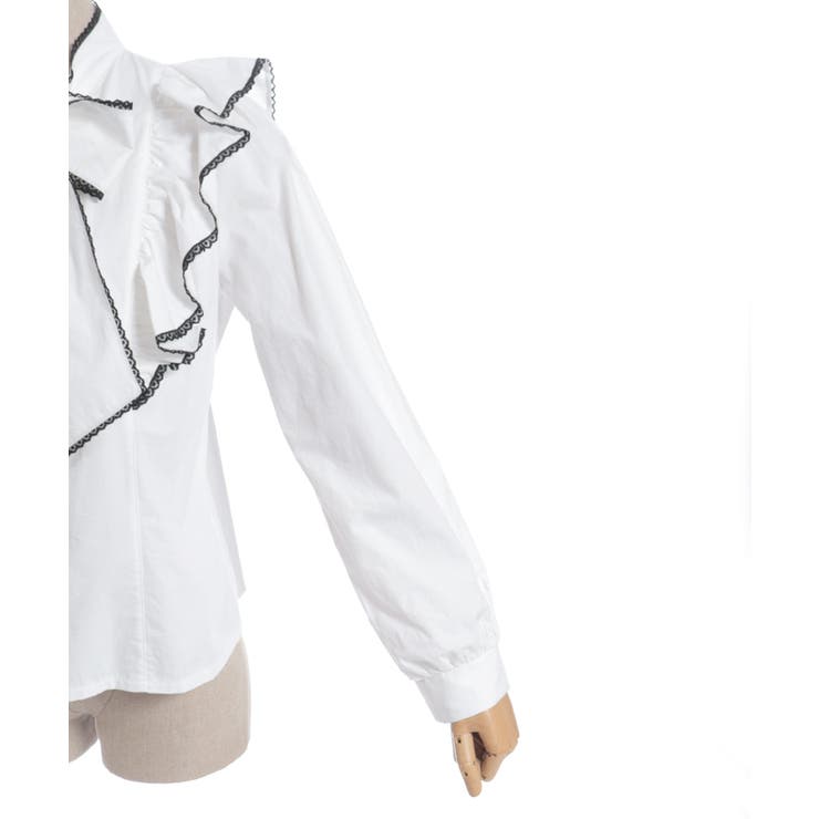 配色ピコレースボウタイブラウス | axes femme | 詳細画像31 